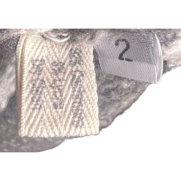 Casmari Cashmere Grey & White Open Front Long Cardigan Size 2 (Medium) - Picture 7 of 7